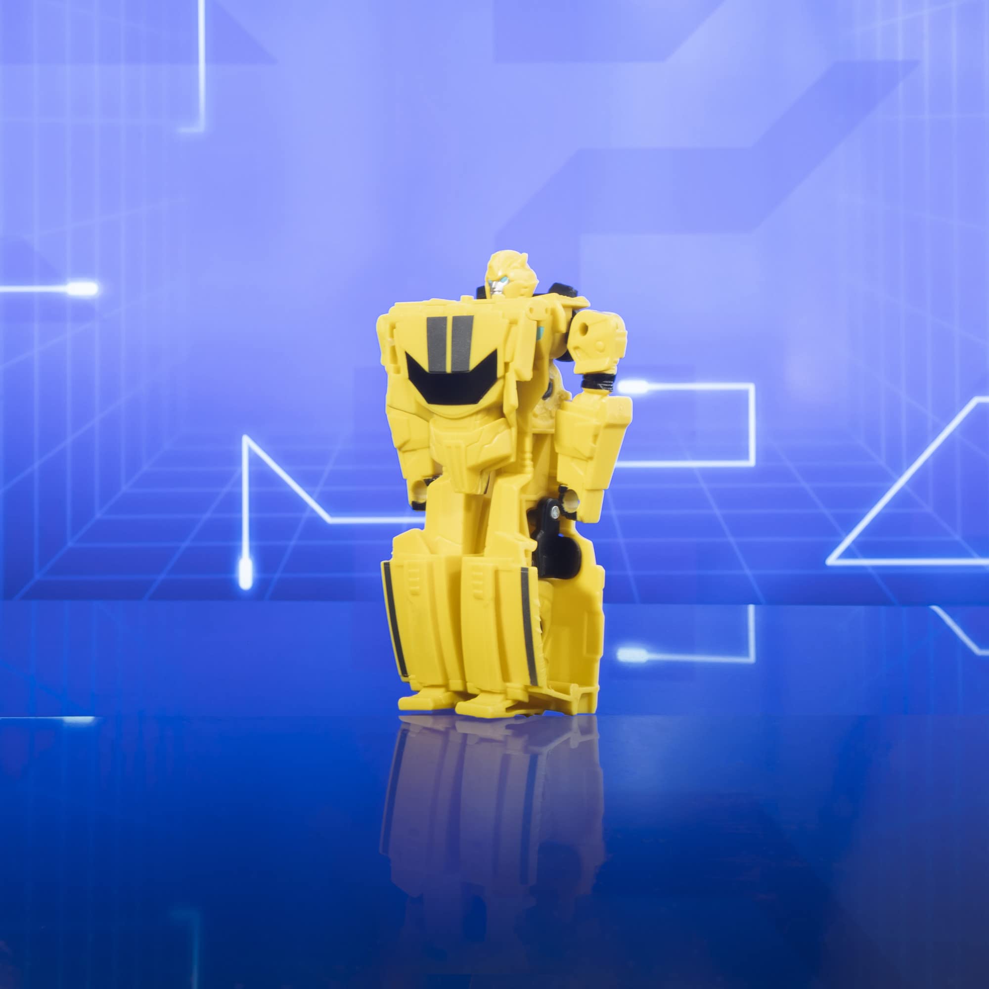 Transformers EarthSpark 1-Step Flip Changer Bumblebee 4-Inch Action Figure - Robot to Sports Car in One Flip