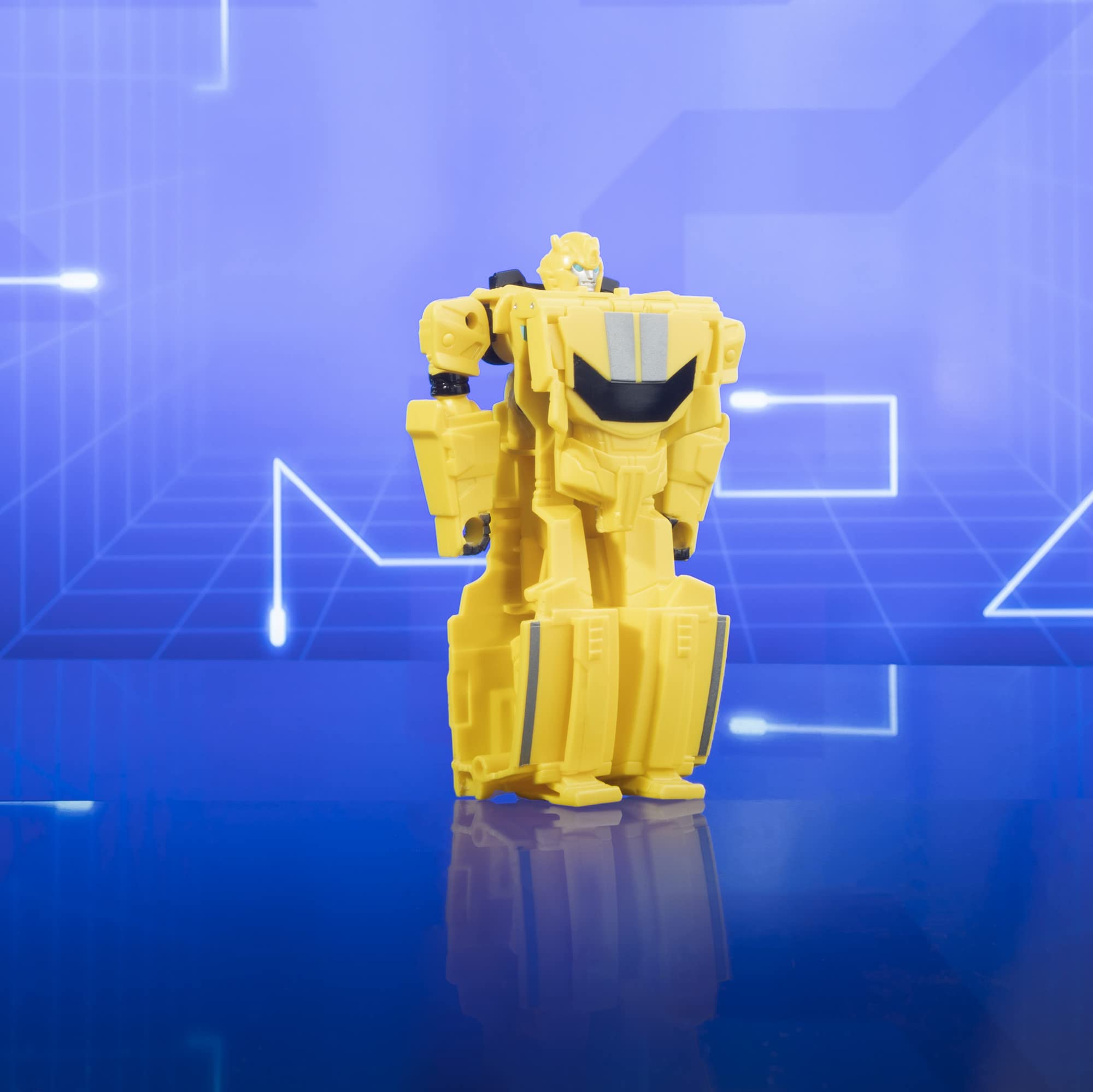 Transformers EarthSpark 1-Step Flip Changer Bumblebee 4-Inch Action Figure - Robot to Sports Car in One Flip