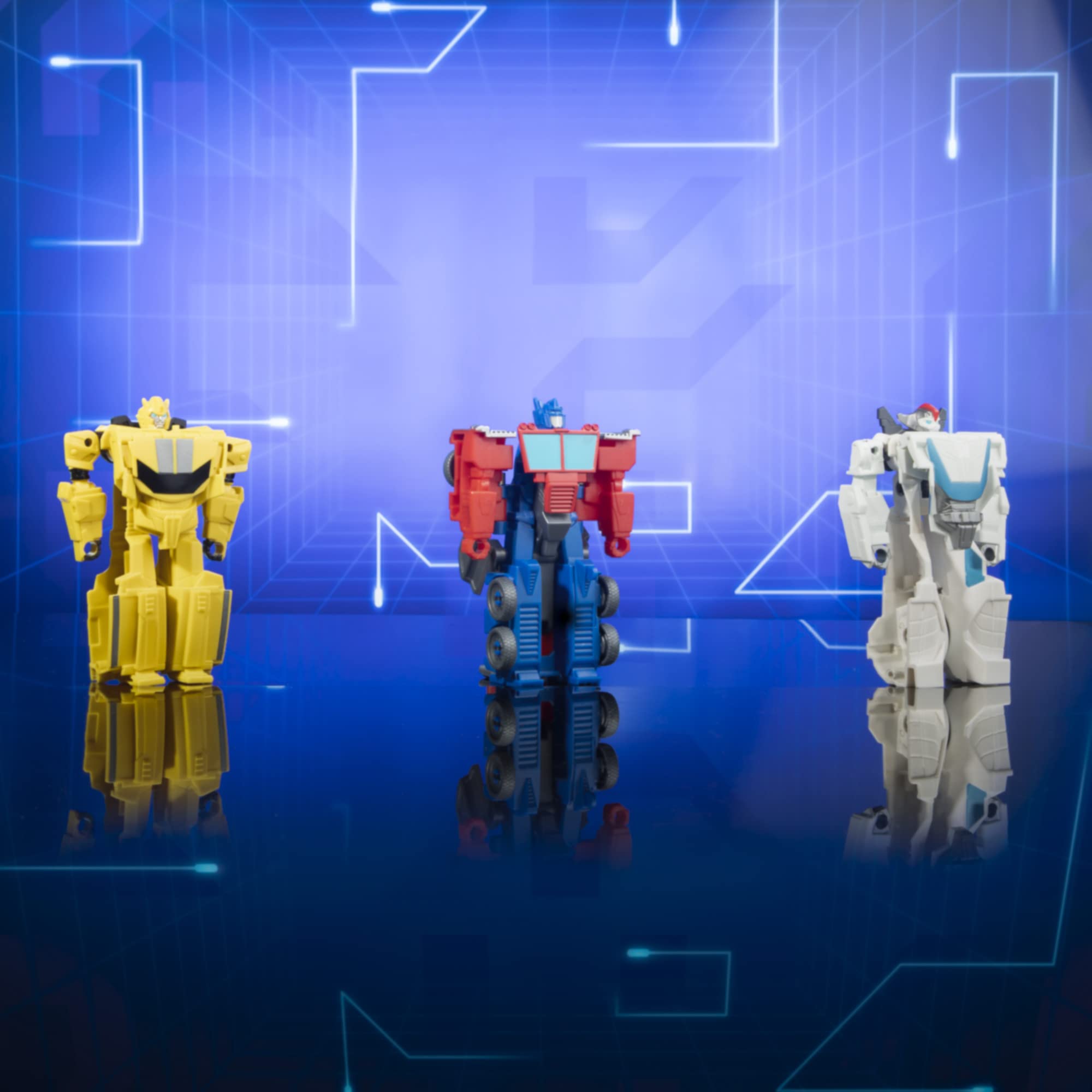 Transformers EarthSpark 1-Step Flip Changer Bumblebee 4-Inch Action Figure - Robot to Sports Car in One Flip