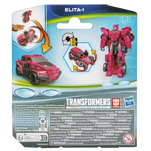 Transformers EarthSpark 1-Step Flip Changer Elita-1 4-Inch Converting Robot Action Figure