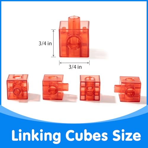 Translucent Linking Cubes – Odoorgames Light Table Manipulatives for Early Math and Creative Play