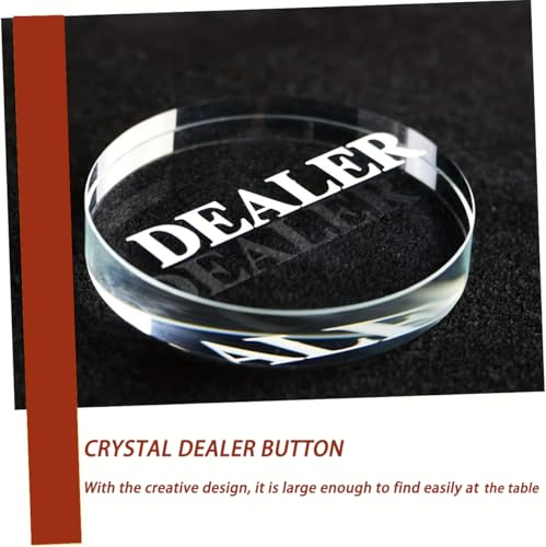 Transparent Crystal Poker Dealer Button & ALL IN Marker Set - Yichageebo