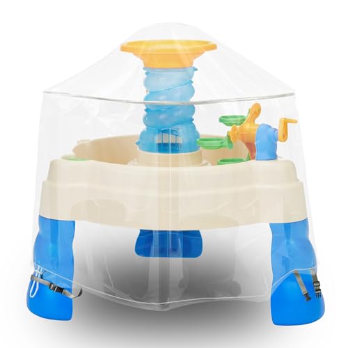Transparent Water Table Cover for Step2 Splash Pond – Adjustable Drawstring with Buckles