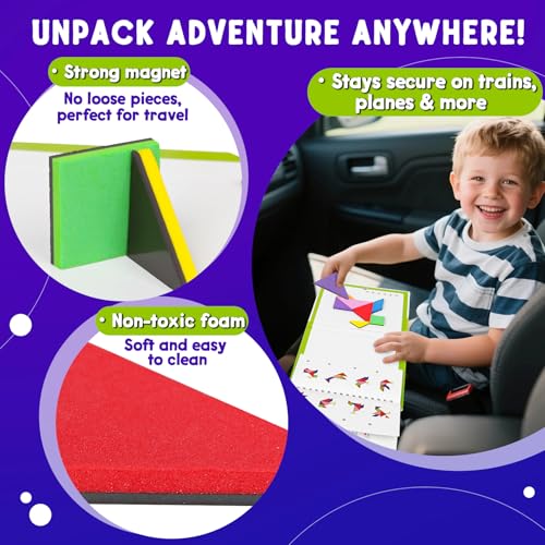 Travel Tangram Puzzle with 2 Magnetic Boards & 368 Patterns – STEM Game for Kids and Adults