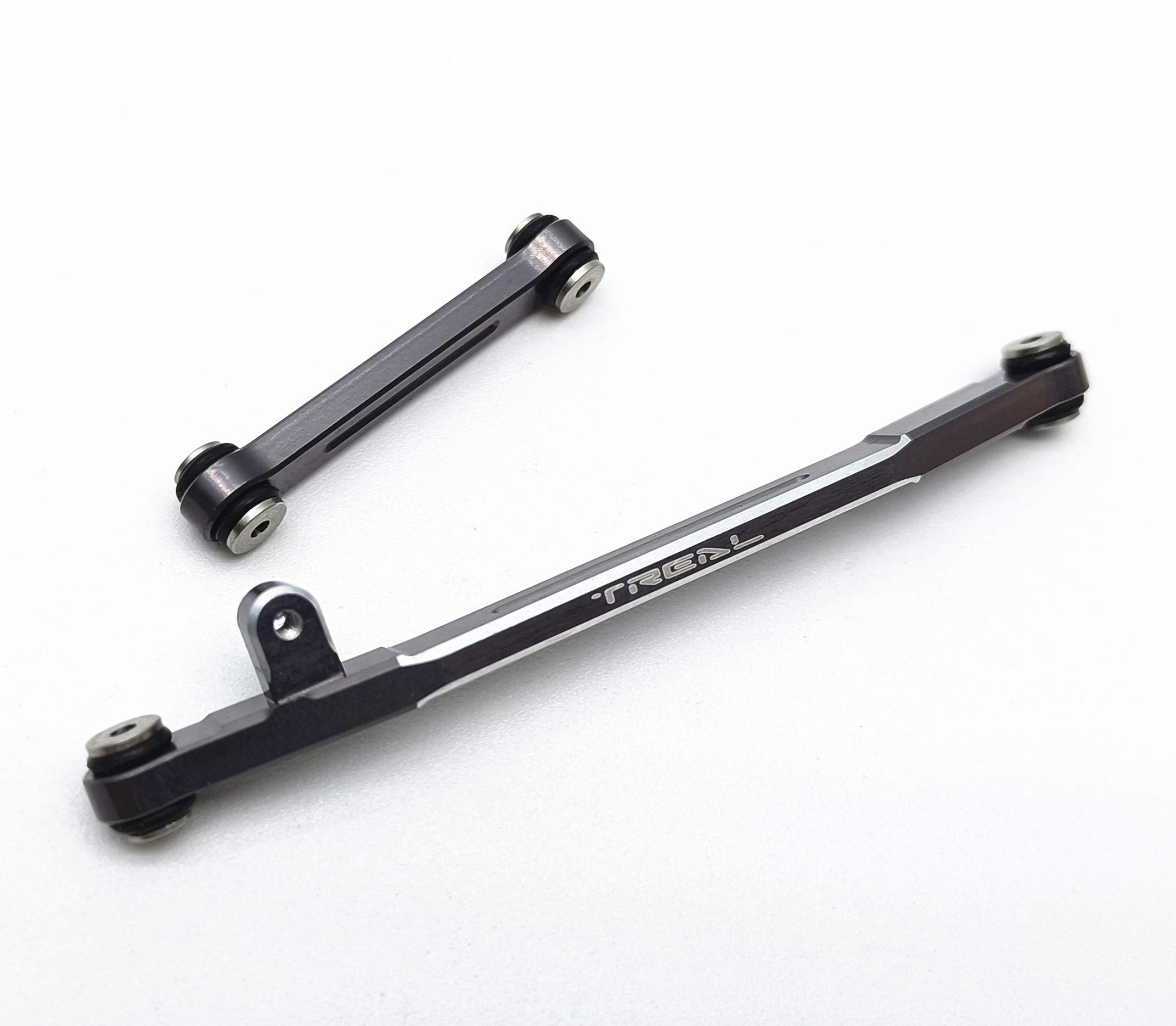 Treal 7075 Aluminum Steering Linkage Set for Axial SCX24 1/24 RC Crawler - Grey V2