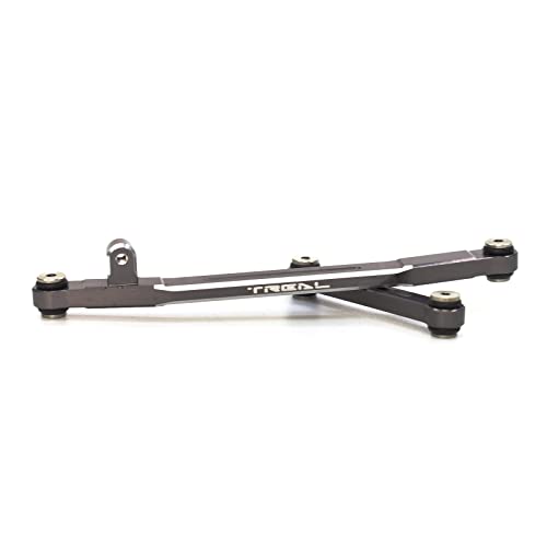 Treal 7075 Aluminum Steering Linkage Set for Axial SCX24 1/24 RC Crawler - Grey V2