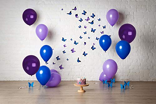 Treasures Gifted 36-Pack 12-Inch Matte Purple Latex Balloons with Ribbon for Birthday, Mardi Gras, and Wedding Decorations