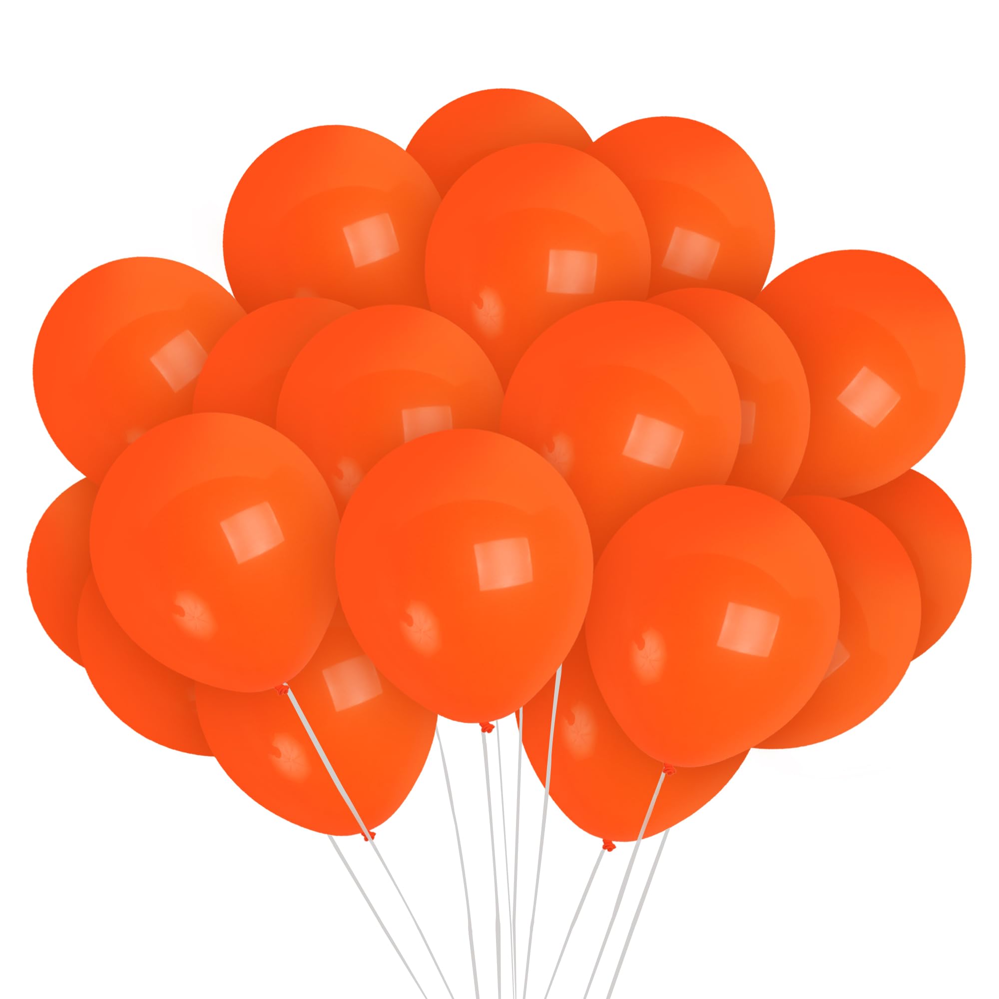 Treasures Gifted 36-Pack Matte Orange Latex Balloons – 12 Inch with Ribbon