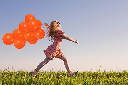 Treasures Gifted 36-Pack Matte Orange Latex Balloons – 12 Inch with Ribbon