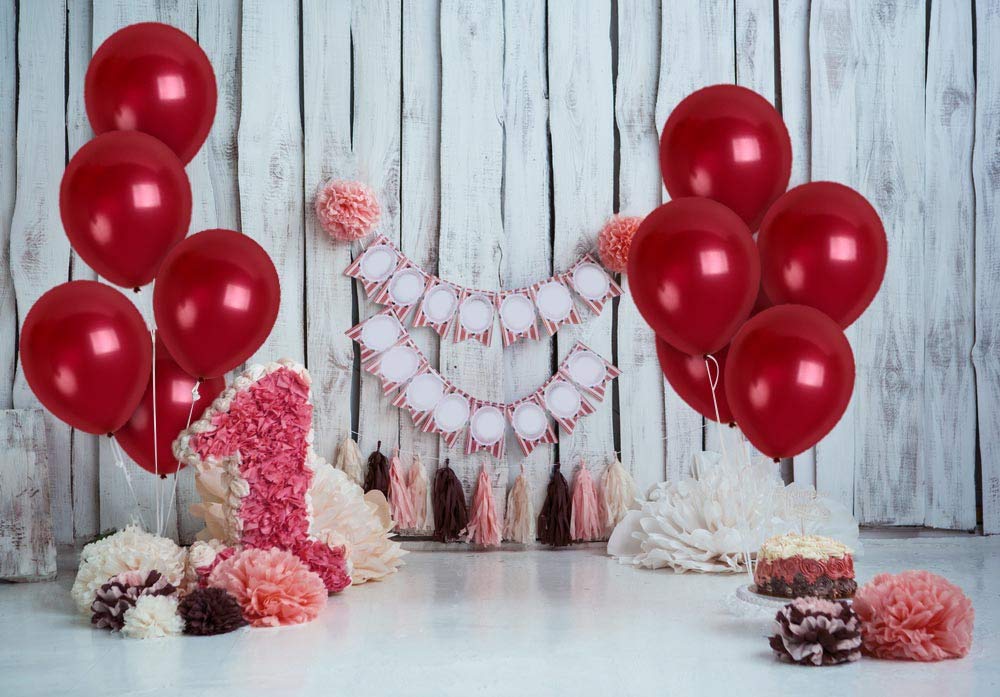 Treasures Gifted 36-Pack Metallic Burgundy Balloons 12 Inch – Includes Ribbon, Thicker Latex