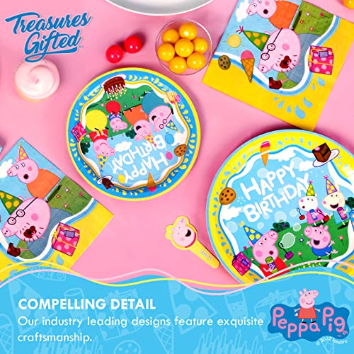 Treasures Gifted Peppa Pig Birthday Tablecloth - Large 54x108 Inch Plastic Party Table Cover