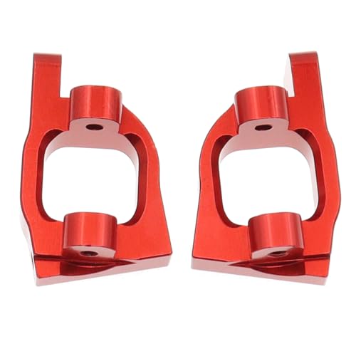 Treehobby Aluminum Steering Cup, C Seat & Rear Hub Set for WLtoys 1/14 144001 144002 1/12 124016 RC Car (6PCS, Red)