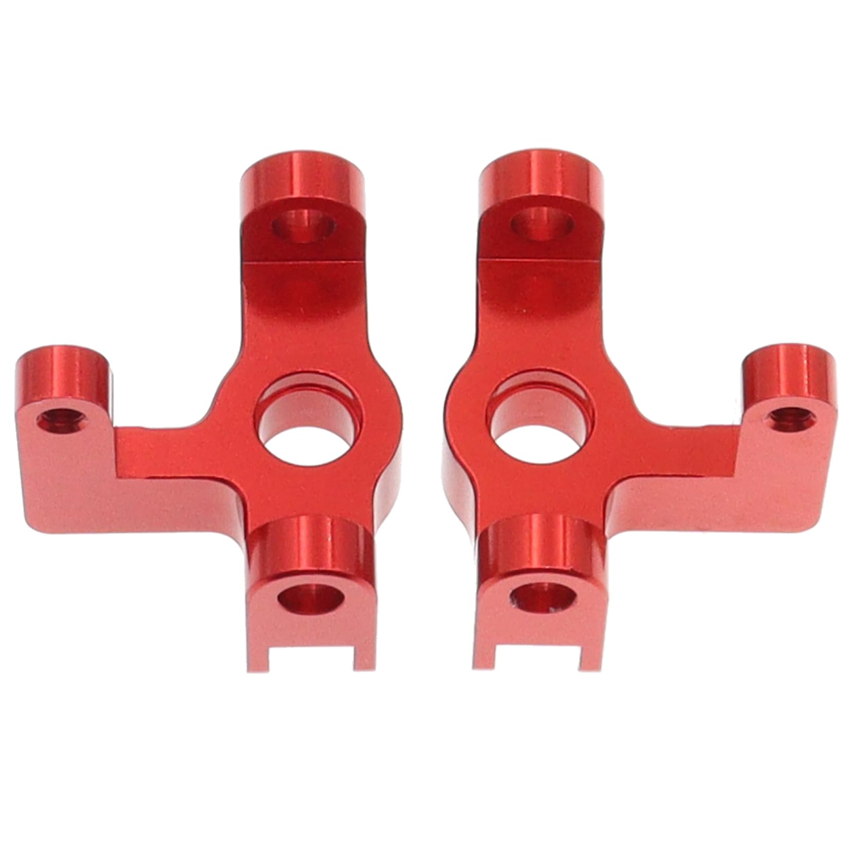 Treehobby Aluminum Steering Cup, C Seat & Rear Hub Set for WLtoys 1/14 144001 144002 1/12 124016 RC Car (6PCS, Red)
