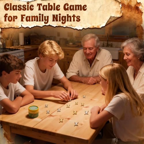 TriMagic Metal Jacks Game – Classic Jax Set with Two High-Bounce Balls, Retro Family Game