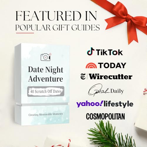 Tryuunion 40 Scratch Off Date Night Cards for Couples – Mystery Date Game with Time & Budget Info, Gift for Anniversaries, Bridal Showers, Engagements