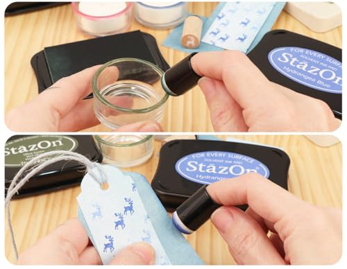 Tsukineko StazOn Stamp Pad Yellow – Solvent-Based Ink for Non-Porous Surfaces