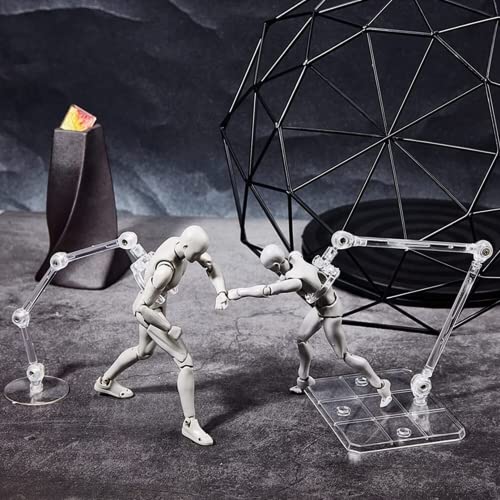 TSY TOOL 6-Pack Clear Action Figure Stands for 6-8 Inch Models - Compatible with HG, RG, SD, SHF, Gundam, Figma