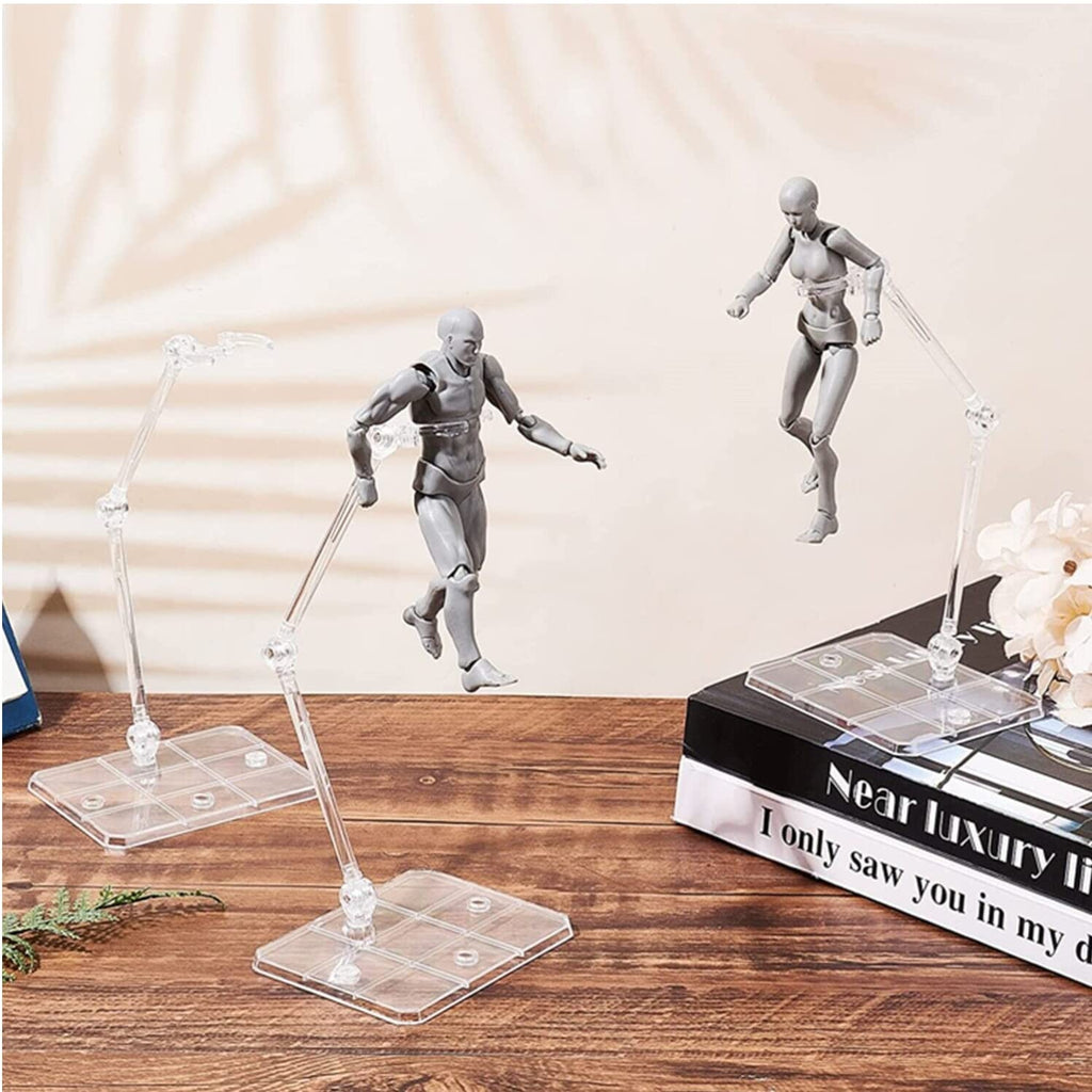 TSY TOOL 6-Pack Clear Action Figure Stands for 6-8 Inch Models - Compatible with HG, RG, SD, SHF, Gundam, Figma