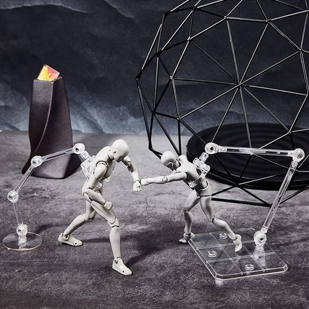 TSY TOOL 6-Pack Clear Action Figure Stands for 6-8 Inch Models - Compatible with HG, RG, SD, SHF, Gundam, Figma