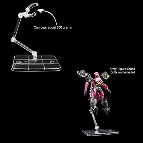 TSY TOOL 6-Pack Clear Action Figure Stands for 6-8 Inch Models - Compatible with HG, RG, SD, SHF, Gundam, Figma