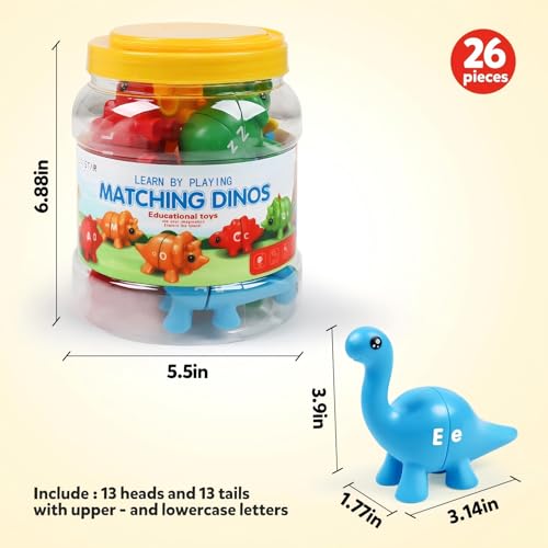 TSYAN Dinosaur Letter Matching Toy - Alphabet Learning for Toddlers