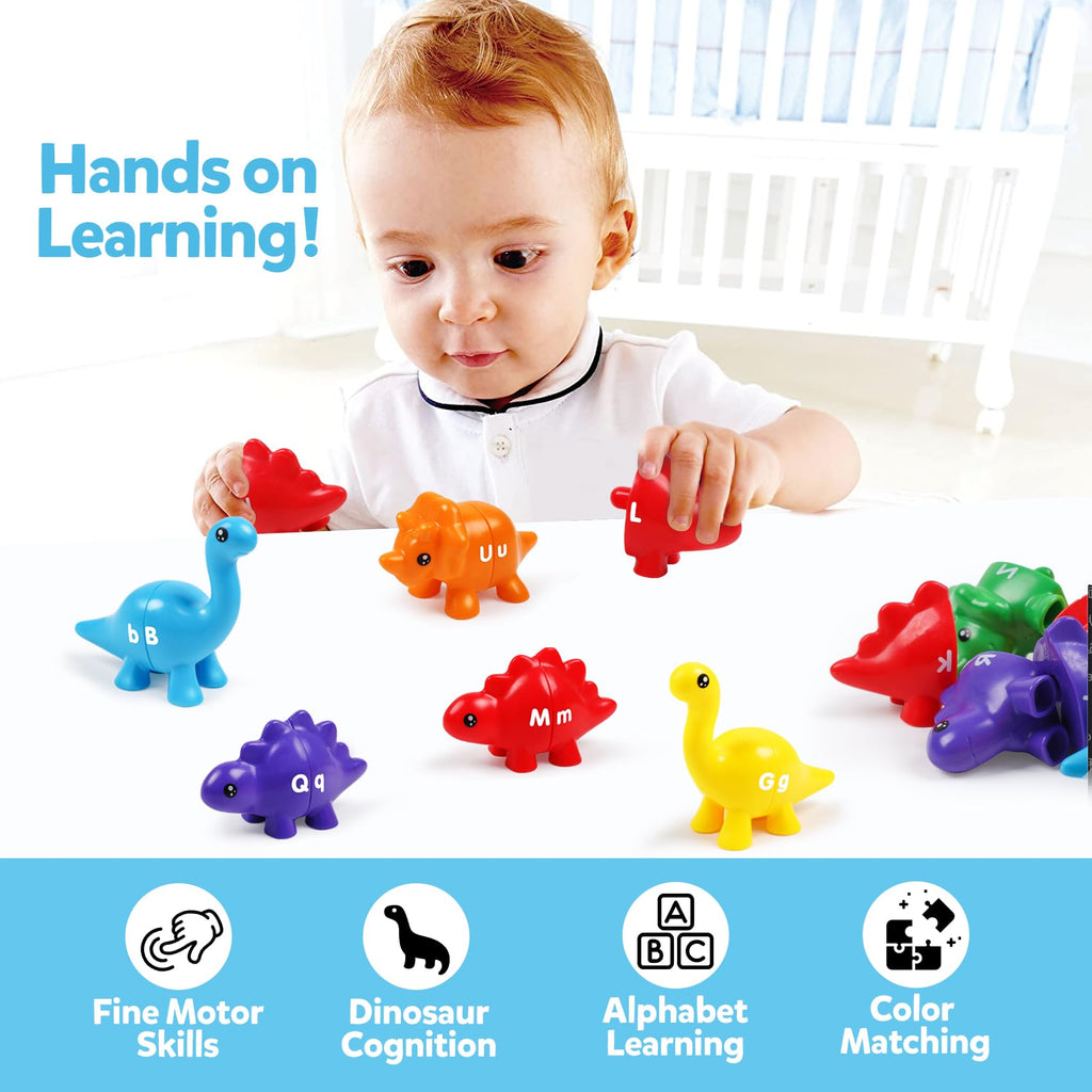 TSYAN Dinosaur Letter Matching Toy - Alphabet Learning for Toddlers