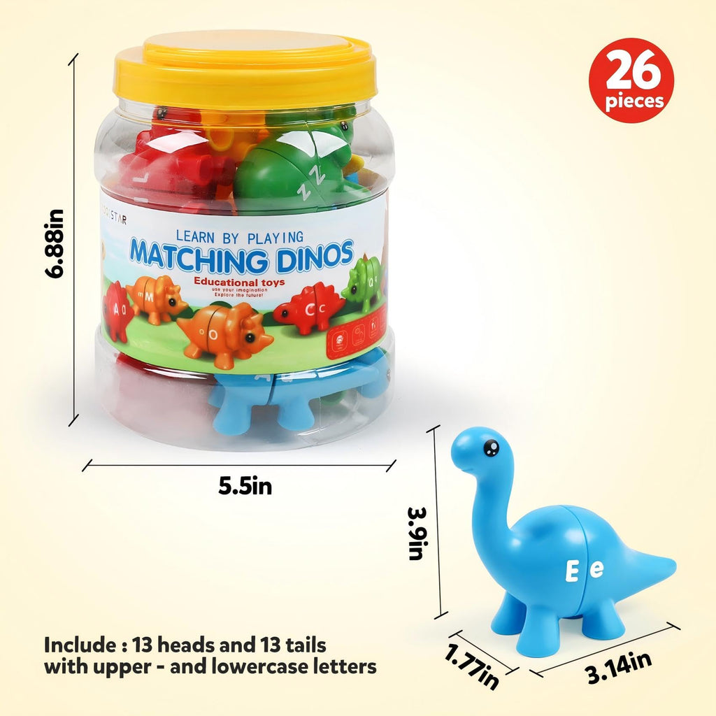 TSYAN Dinosaur Letter Matching Toy - Alphabet Learning for Toddlers