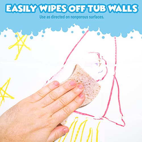 Tub Works Sweet Scents Smooth Bath Crayons – 12 Nontoxic, Washable Crayons for Toddlers, Float in Water, Draw on Wet Tub Walls