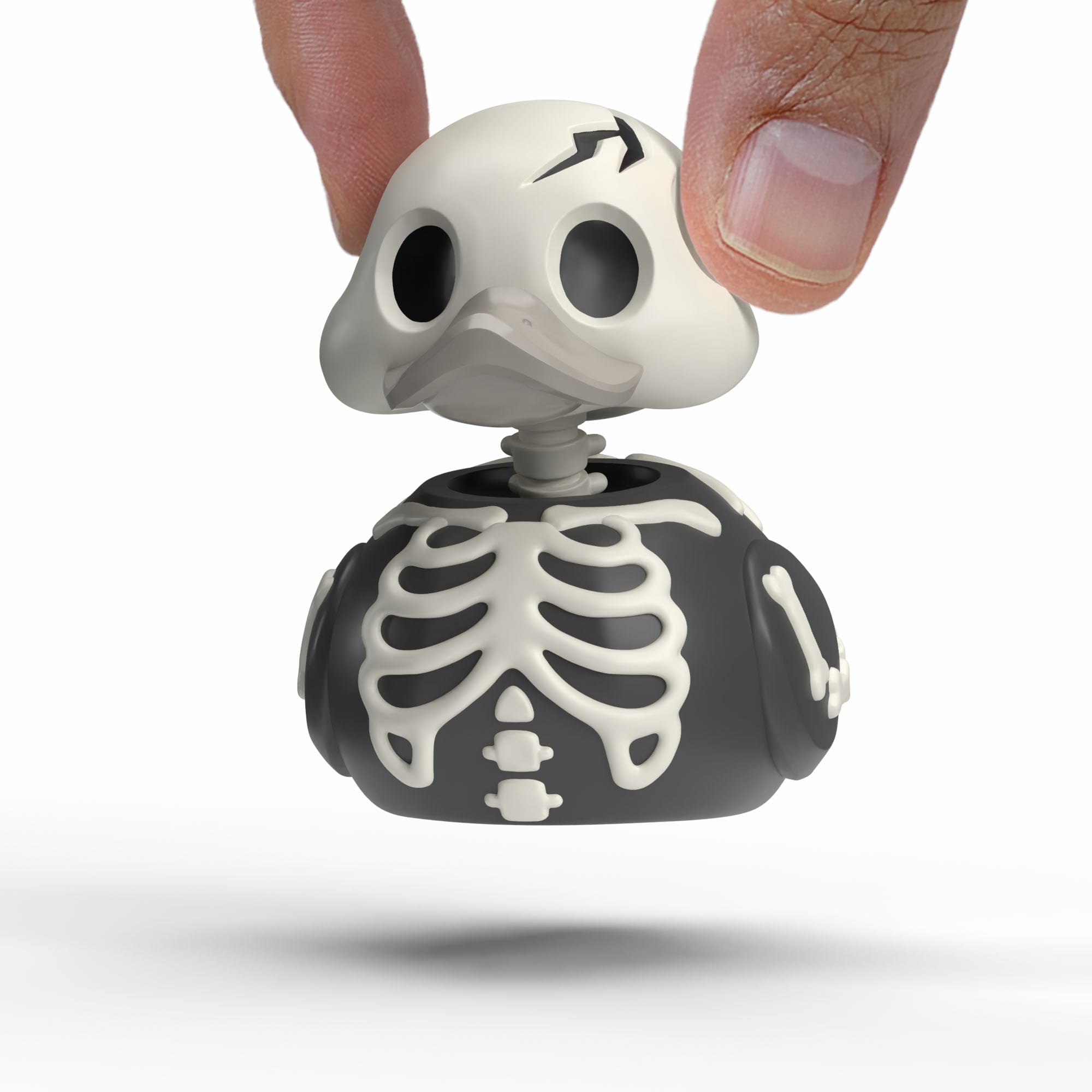 TUBBZ Mini Skeleton Duck – 5 cm Vinyl Figure in Horror Bathtub