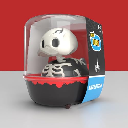 TUBBZ Mini Skeleton Duck – 5 cm Vinyl Figure in Horror Bathtub