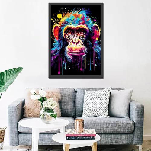 Tucocoo Graffiti Monkey 1000-Piece Jigsaw Puzzle for Adults – Colorful Cartoon Art, Recycled Board, Includes Poster, 27.56 x 19.69 Inches