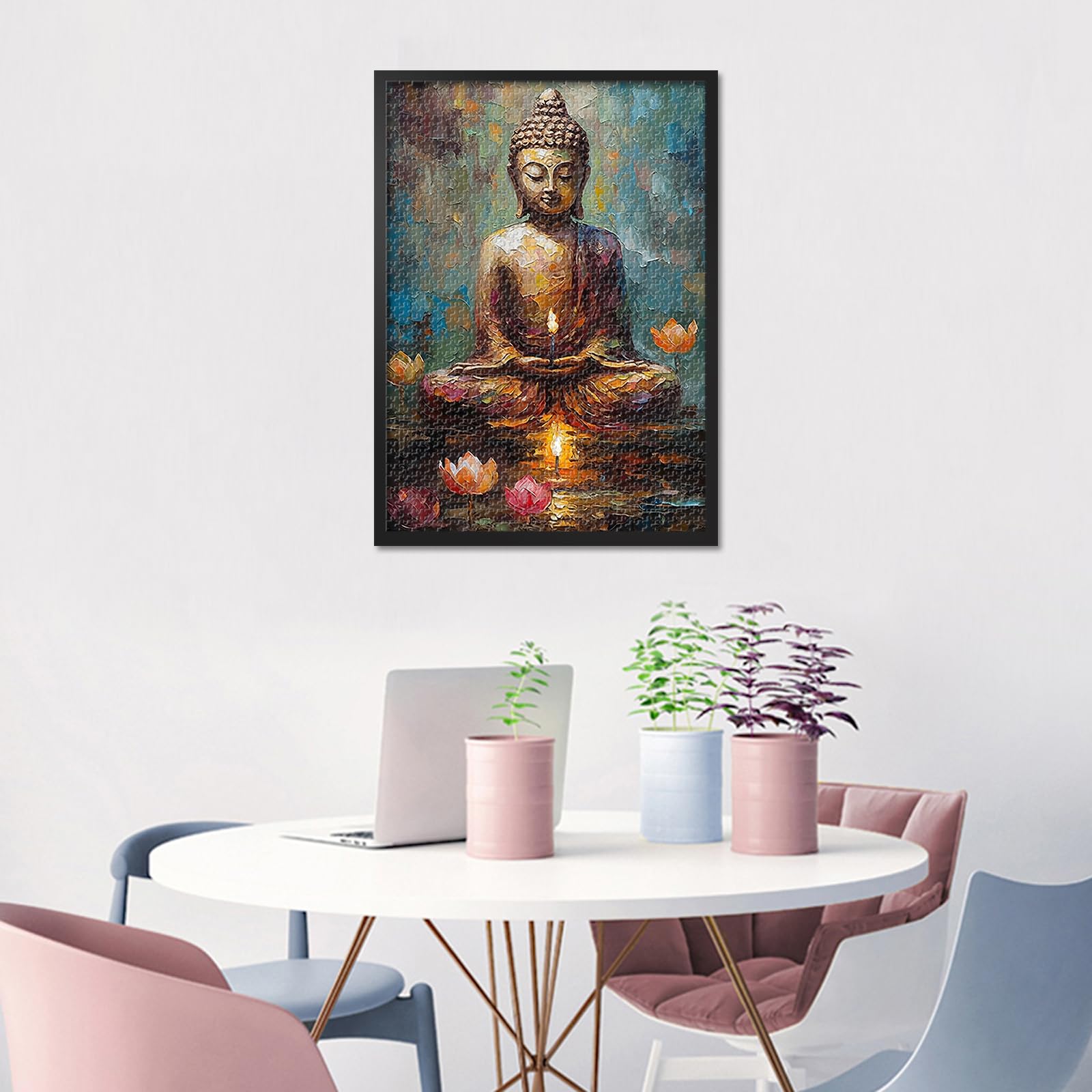 TUMOVO Zen Buddha 1000 Piece Jigsaw Puzzle for Adults – 27.5x19.7 Inch Finished Size with Poster