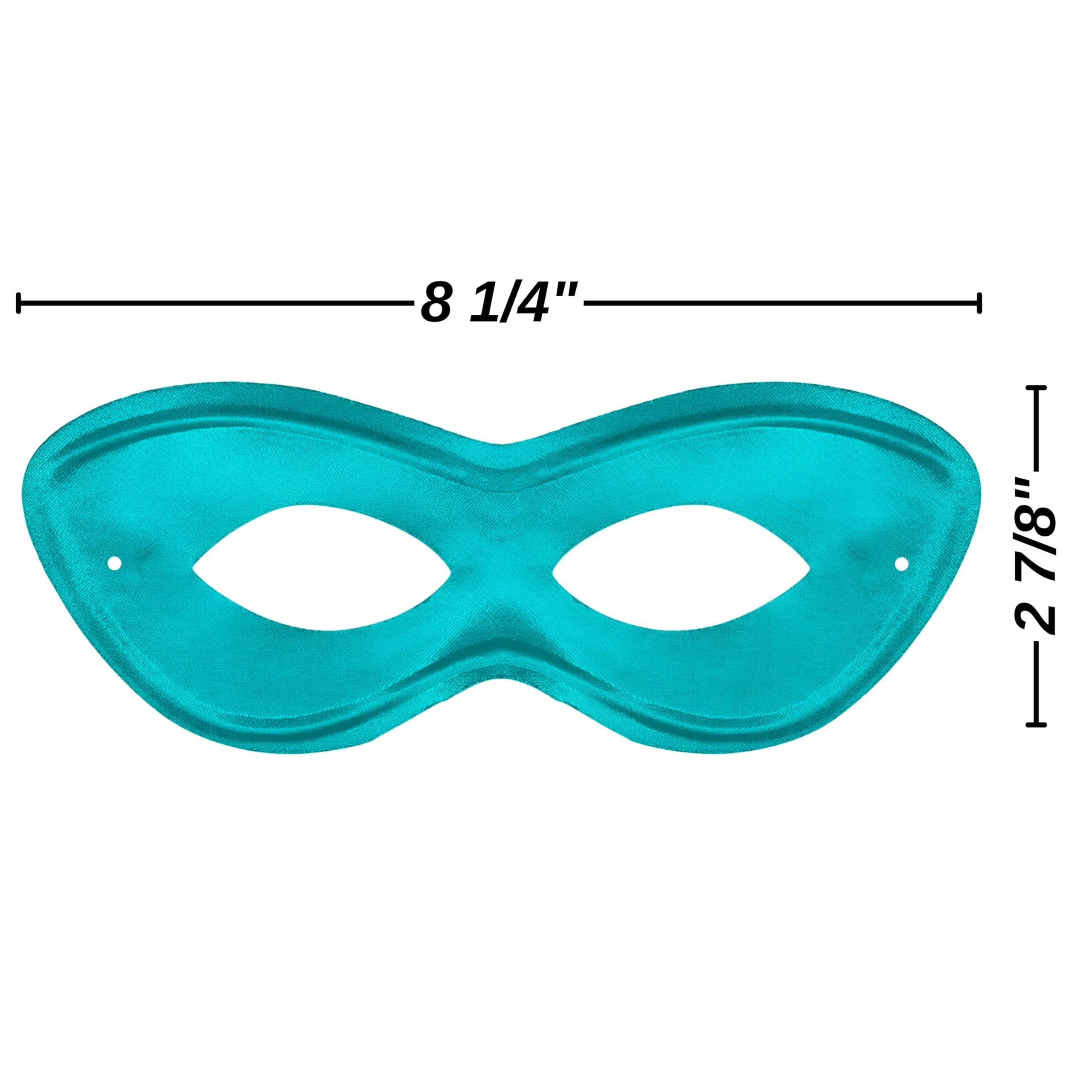 Turquoise Super Hero Fabric Eye Mask – 2.87" x 8.25" – Reusable Costume Mask by Amscan