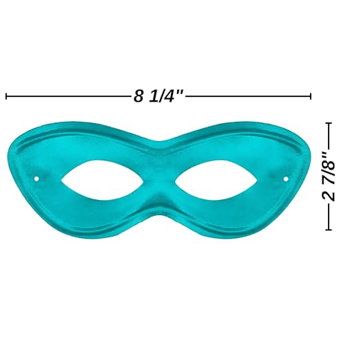 Turquoise Super Hero Fabric Eye Mask – 2.87" x 8.25" – Reusable Costume Mask by Amscan