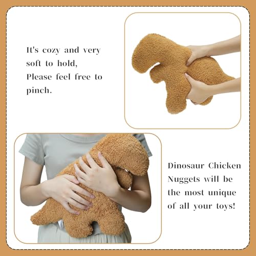 TVVPGG 15-Inch Dino Nugget Pillow – Ultra-Soft Chicken Nugget Plush for Kids and Adults