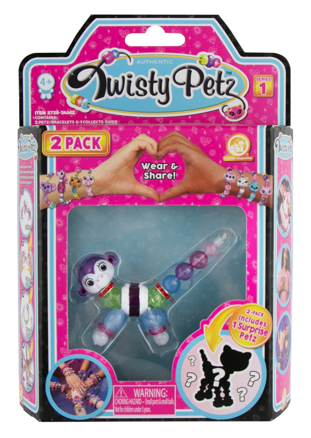 Twisty Petz Ticklez Monkey 2-Pack: 2 Collectible Pets That Twist into Bracelets & More