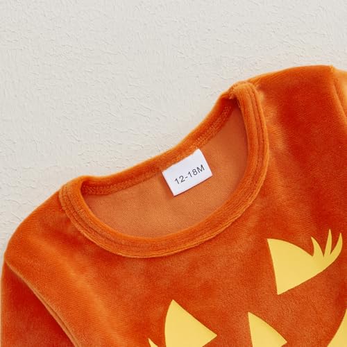 Twopumpkin Toddler Girl Halloween Costume – Witch Sparkle Cape & Pumpkin Dress (Orange, 18-24 Months)