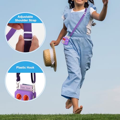 TXEsign Silicone Case Cover for Yoto Mini (2024 Edition) - Purple with Adjustable Shoulder Strap