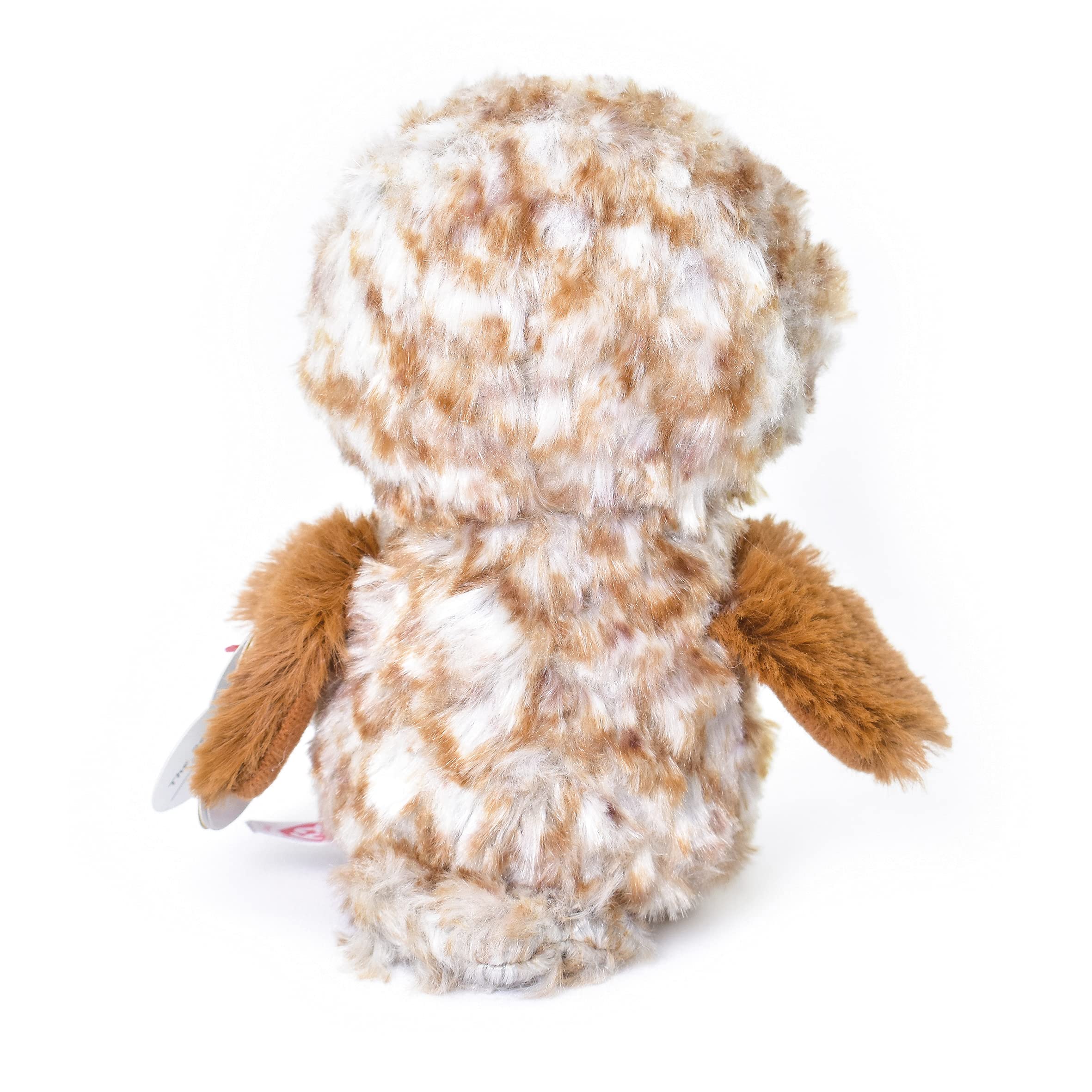 Ty Beanie Boo Percy Barn Owl Plush – 15 cm Soft Toy with Glitter Eyes & Retro Heart Tag