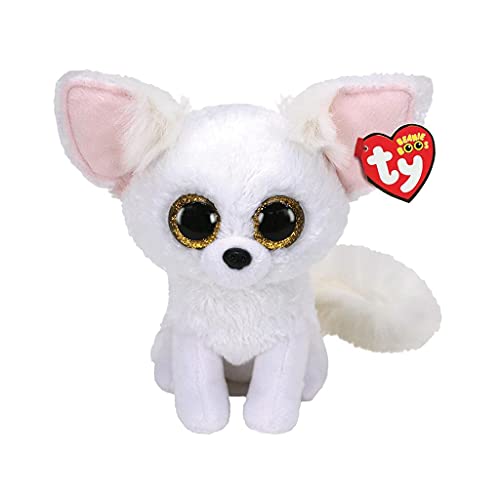 Ty Beanie Boo Phoenix Fox - 15 cm White Fox Stuffed Animal with Glitter Eyes