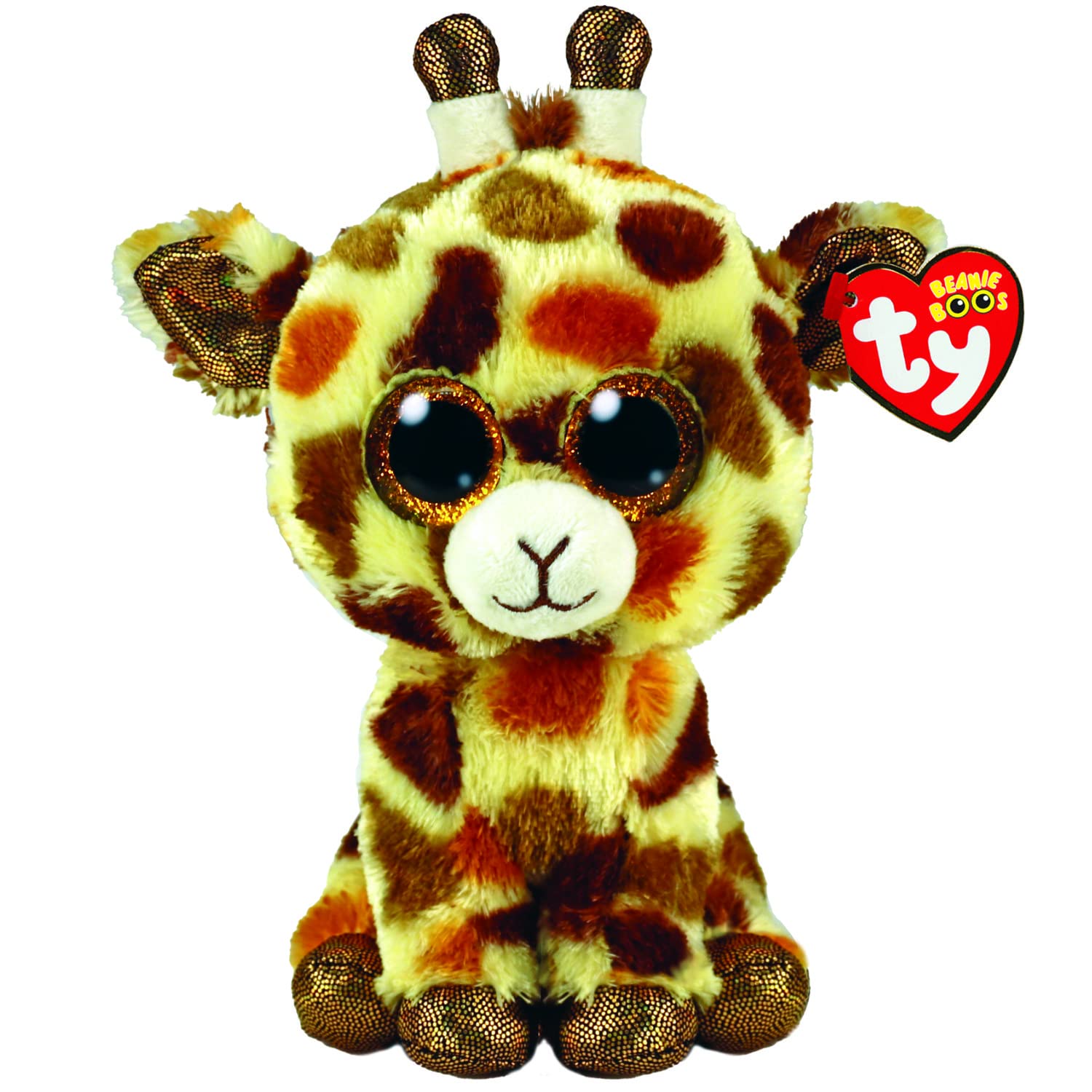 Ty Beanie Boo Stilts - 6 Inch Tan Giraffe Plush with Glitter Eyes