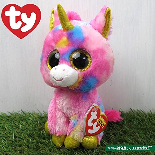 Ty Beanie Boos Fantasia Unicorn Plush – Soft Multicolor with Gold Glitter Accents