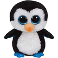 Ty Beanie Boos Waddles Penguin Plush - Icy Blue Eyes, Satiny Feathers