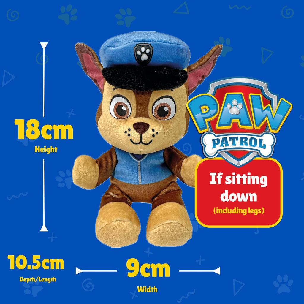 Ty Paw Patrol Chase Plush Toy – 20 cm Super Soft Floppy Collectible with Heart Tag