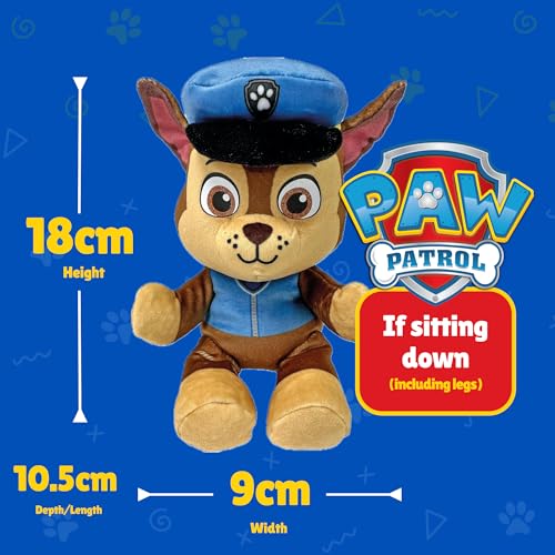 Ty Paw Patrol Chase Plush Toy – 20 cm Super Soft Floppy Collectible with Heart Tag