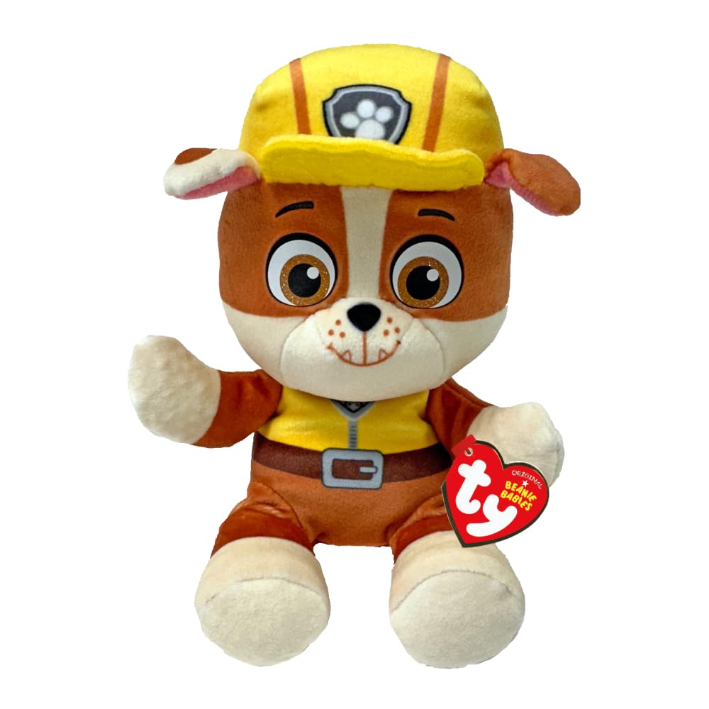 Ty Paw Patrol Rubble Plush Toy - 20 cm Soft Floppy Collectible