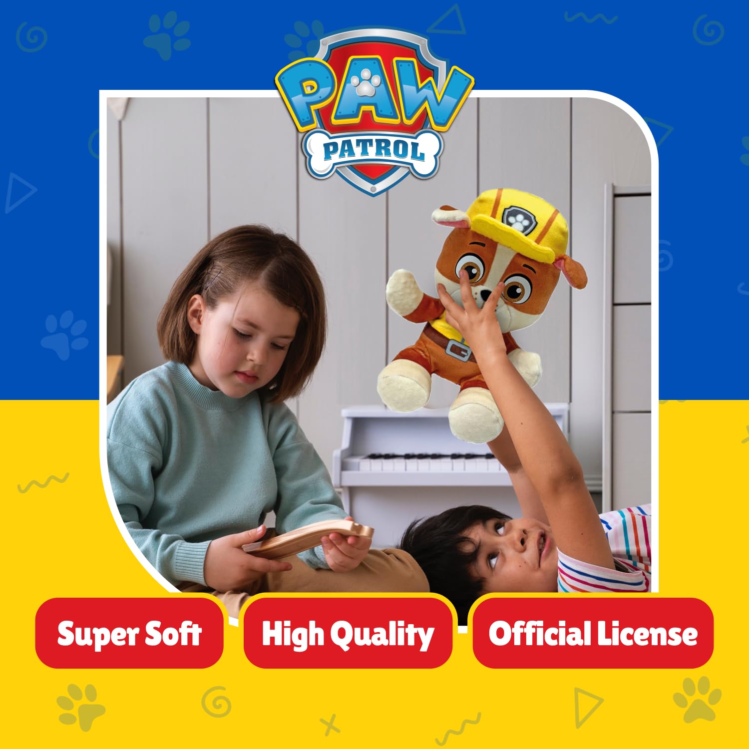Ty Paw Patrol Rubble Plush Toy - 20 cm Soft Floppy Collectible