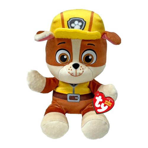 Ty Paw Patrol Rubble Plush Toy - 20 cm Soft Floppy Collectible