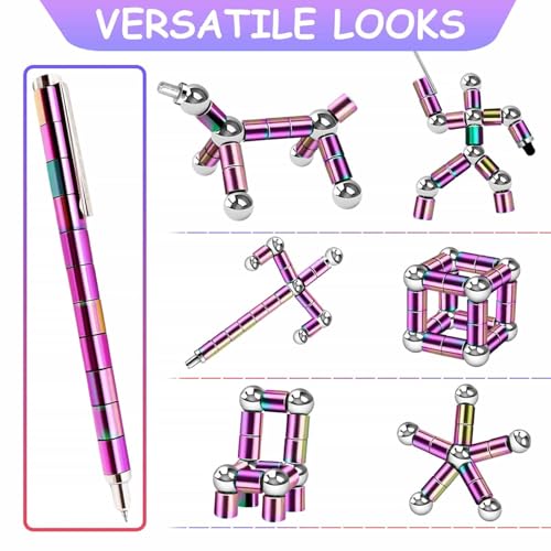 TYJHAFN Magnetic Fidget Pen – Modular Metal Stress Relief Toy & Writing Stylus for Adults