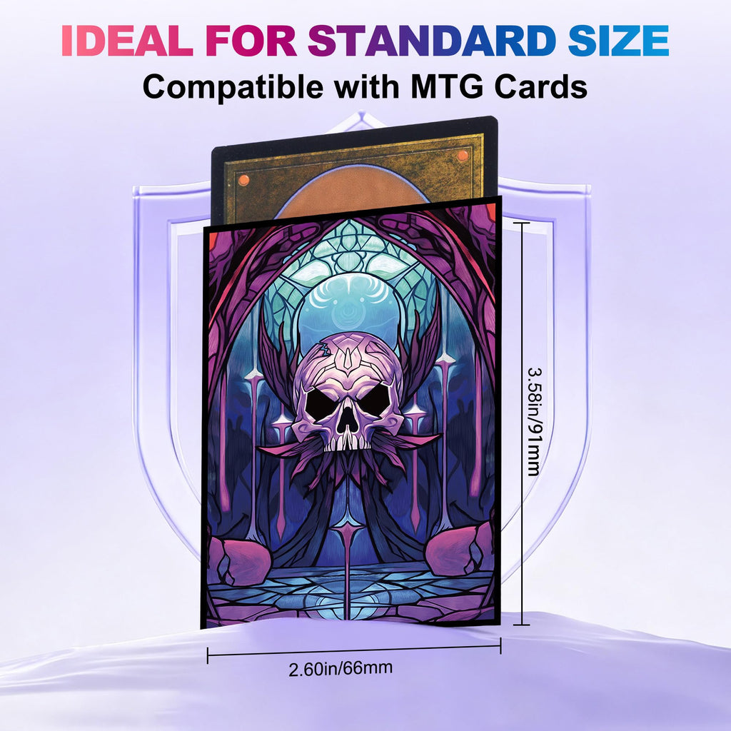 UAONO Swamp Art Card Sleeves 100-Pack - Clear Front Matte Back Deck Protectors for MTG & TCG